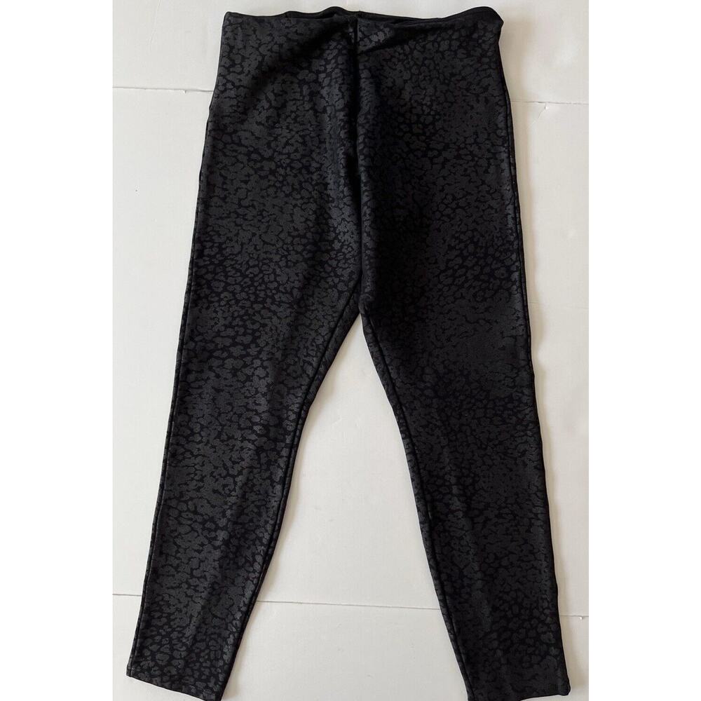 Lysse Animal Print Legging Women M Black Stretch Tommy Control High Rise